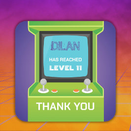 Groene arcade gamer dank u Sticker