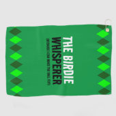 Groene Argyle De Birdie fluisteraar Golfhanddoek (Horizontaal)
