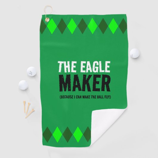 Groene Argyle De Eagle Maker Golfhanddoek (Insitu)