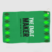Groene Argyle De Eagle Maker Golfhanddoek (Horizontaal)
