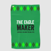 Groene Argyle De Eagle Maker Golfhanddoek (Voorkant)