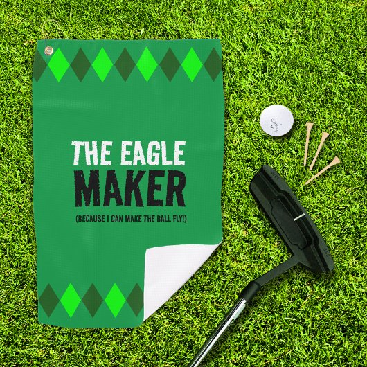 Groene Argyle De Eagle Maker Golfhanddoek