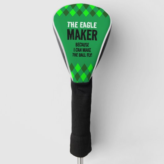 Groene Argyle De Eagle Maker Golfheadcover (Voorkant)