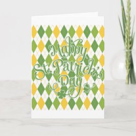 Groene Argyle - Gelukkige St. Patrick's Dag Kaart