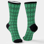 Groene Argyle Golf Sokken (Gebogen)