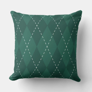 Groene Argyle Patroon Accent Kussen