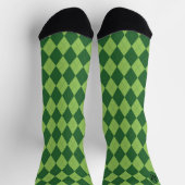 Groene Argyle Pattern Monogram Socks Sokken (Top)