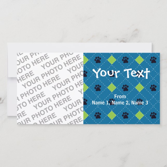 Groene Argyle Paw-afdrukken (Voorkant)