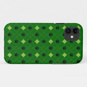 Groene Argyle Paw-afdrukken Case-Mate iPhone Case (Achterkant (horizontaal))