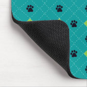 Groene Argyle Paw-afdrukken Muismat (Hoek)