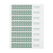 Groene argyle rond label (Vel)