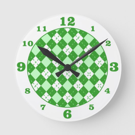 Groene Argyle Schotse Rond Klok (Voorkant)