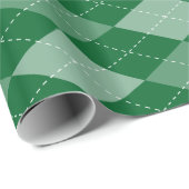 Groene arsenicumvormig patroon luxe kerstglanzen cadeaupapier (Rol Hoek)
