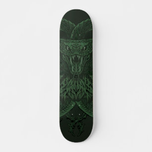 Groene Art Deco Cobra Sierlijke Symmetrische Sla Persoonlijk Skateboard