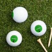 Groene Art Deco Design Golfballen (Insitu Gras)