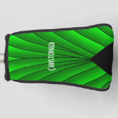 Groene Art Deco Design Golfheadcover (Voorkant)