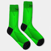 Groene Art Deco Design Soksokken Sokken (Rechts)