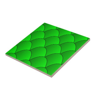 Groene Art Deco Design Tegeltje