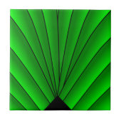Groene Art Deco Design Tegeltje (Voorkant)