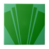 Groene Art Deco Design Tegeltje (Voorkant)