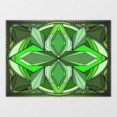 Groene Art Deco Privacy Window Cling Raamsticker (Vel)