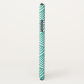 Groene Art Deco Vissen Schubben Roze Monogram Naam Case-Mate iPhone Case (Achterkant / rechts)