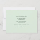 groene art nouveau bloemen veranderen de datum save the date (Achterkant)