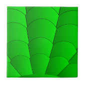 Groene Art Nouveau-design Tegeltje (Voorkant)