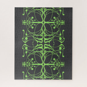 Groene Art Nouveau Harmonie Puzzel