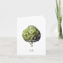 Groene Artichoke-bloem met  stijl