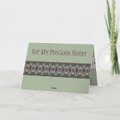 Groene Artsy Bloemen Kaart (Achterkant)