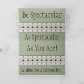 Groene Artsy Bloemen Kaart (Binnen)