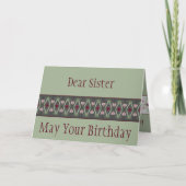 Groene Artsy Bloemen Kaart (Voorkant)