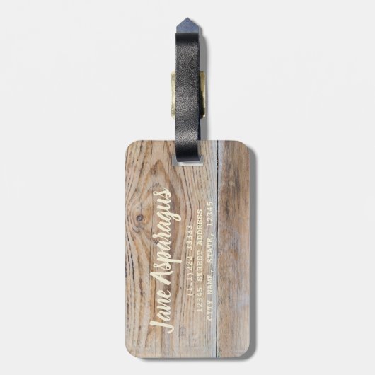 Groene Asparagus met aardbei Bagagelabel (Achterkant verticaal)