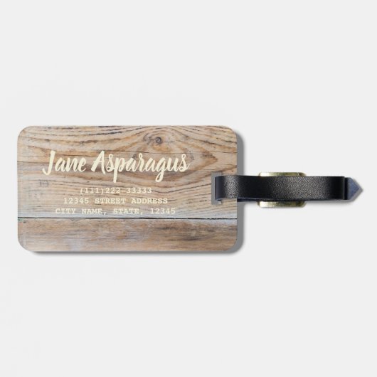 Groene Asparagus met aardbei Bagagelabel (Achterkant horizontaal)