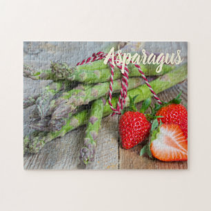 Groene Asparagus met aardbei Legpuzzel