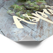 Groene Asparagus met aardbei Poster (Hoek)