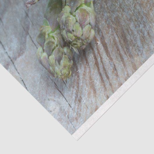 Groene Asparagus met aardbei Tissuepapier (Detail)