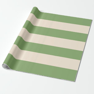 Groene Asperge Strepen Cadeaupapier