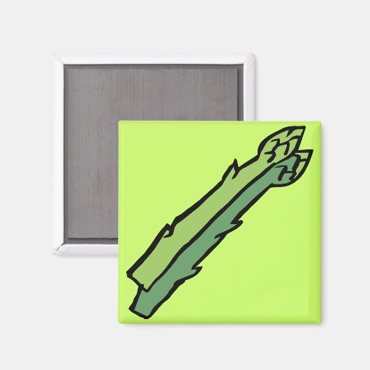 Groene asperges magneet (Voorkant / Achterkant)