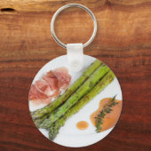 Groene asperges met ham en saus sleutelhanger (Voorkant)