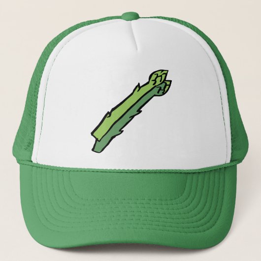 Groene asperges trucker pet (Voorkant)