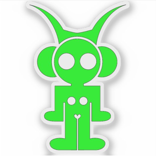 groene astro sticker (Voorkant)