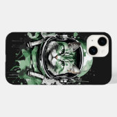 Groene Astronaut Kat Splash Case-Mate iPhone Case (Achterkant (horizontaal))