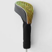 Groene asymmetrische gestripte geometrisch golfheadcover (Schuin)