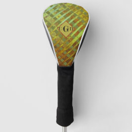 Groene asymmetrische gestripte geometrisch golfheadcover
