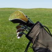 Groene asymmetrische gestripte geometrisch golfheadcover (Insitu)