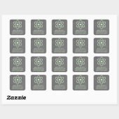 Groene atomaire schoolbord Save the Date-stickers Vierkante Sticker (Vel)