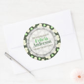 Groene atoms Pattern Gift Book Label Sticker (Envelop)