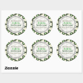 Groene atoms Pattern Gift Book Label Sticker (Vel)